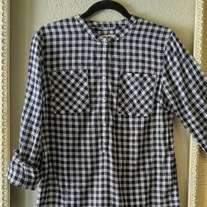 Navy & White Gingham Tunic
